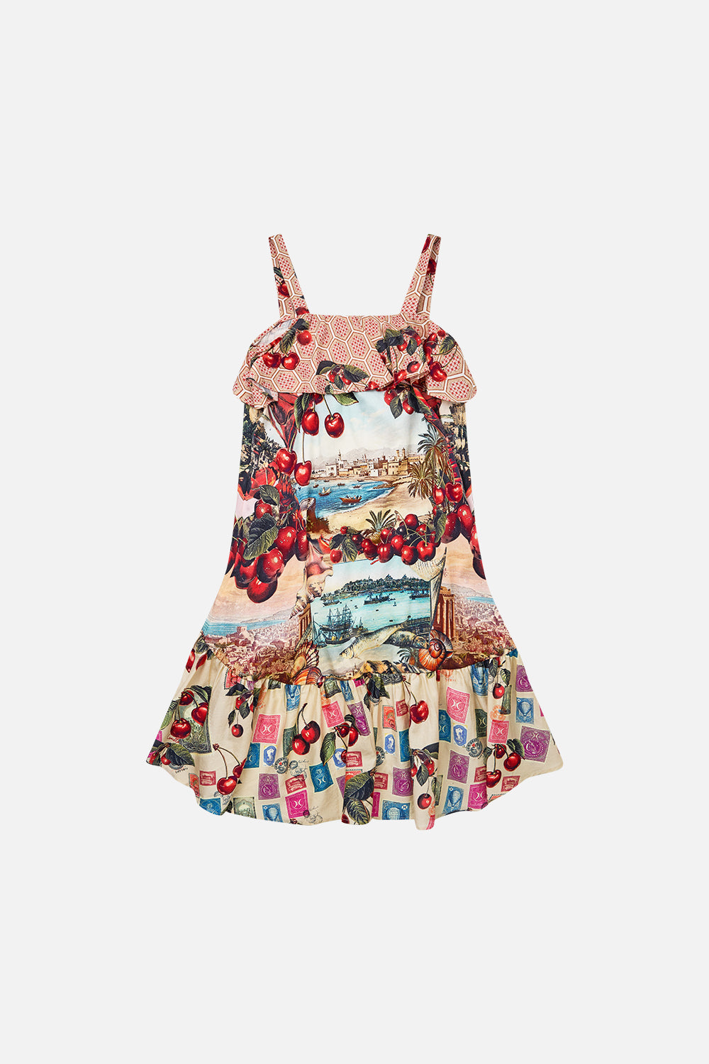 The CAMILLA KIDS WIDE STRAP HIGH LOW DRESS WITH FRILLS NOTES FROM THE ROAD