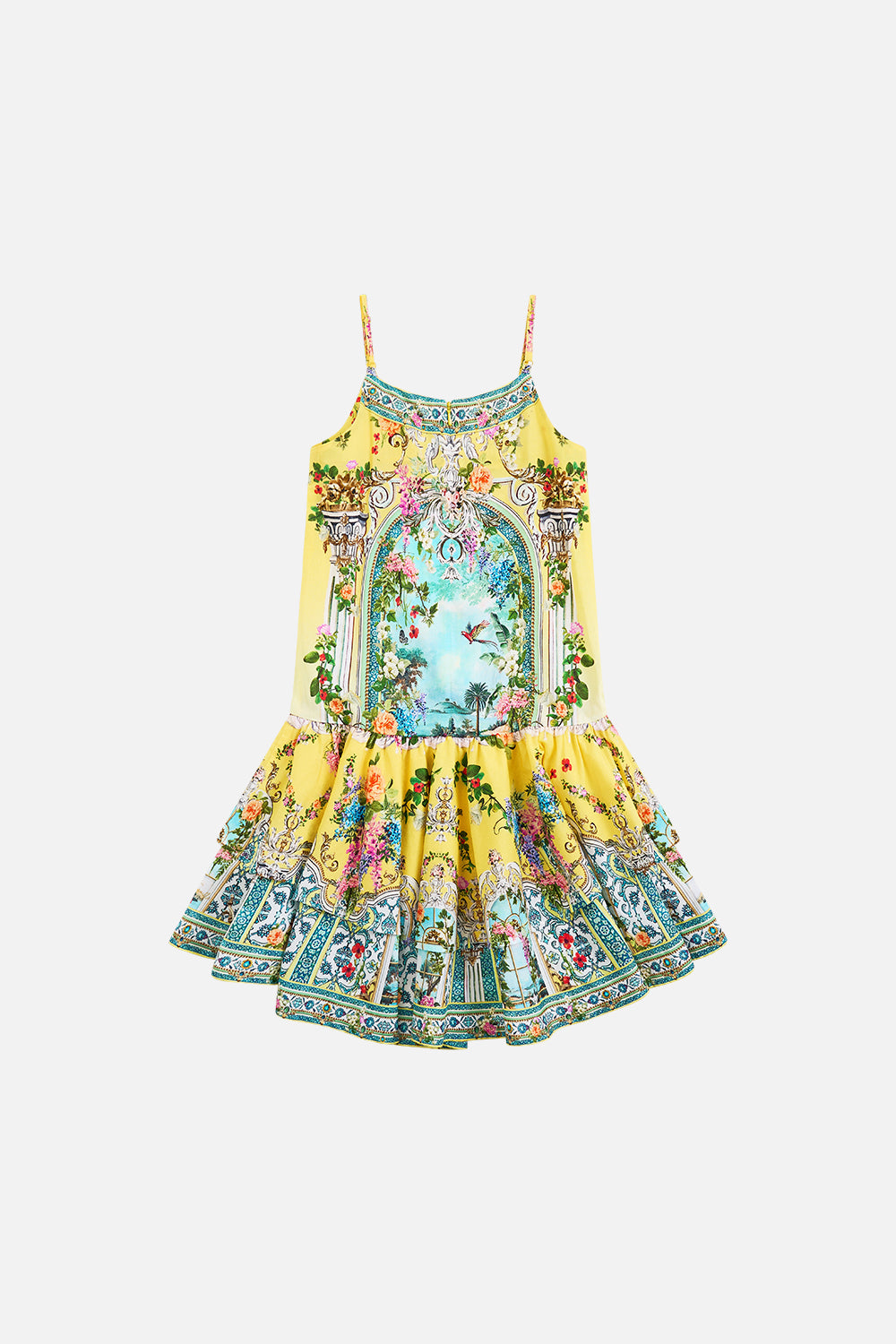 The CAMILLA KIDS LAYERED HIGH LOW DRESS WITH DROP WAIST TALES OF TOPKAPI PALACE