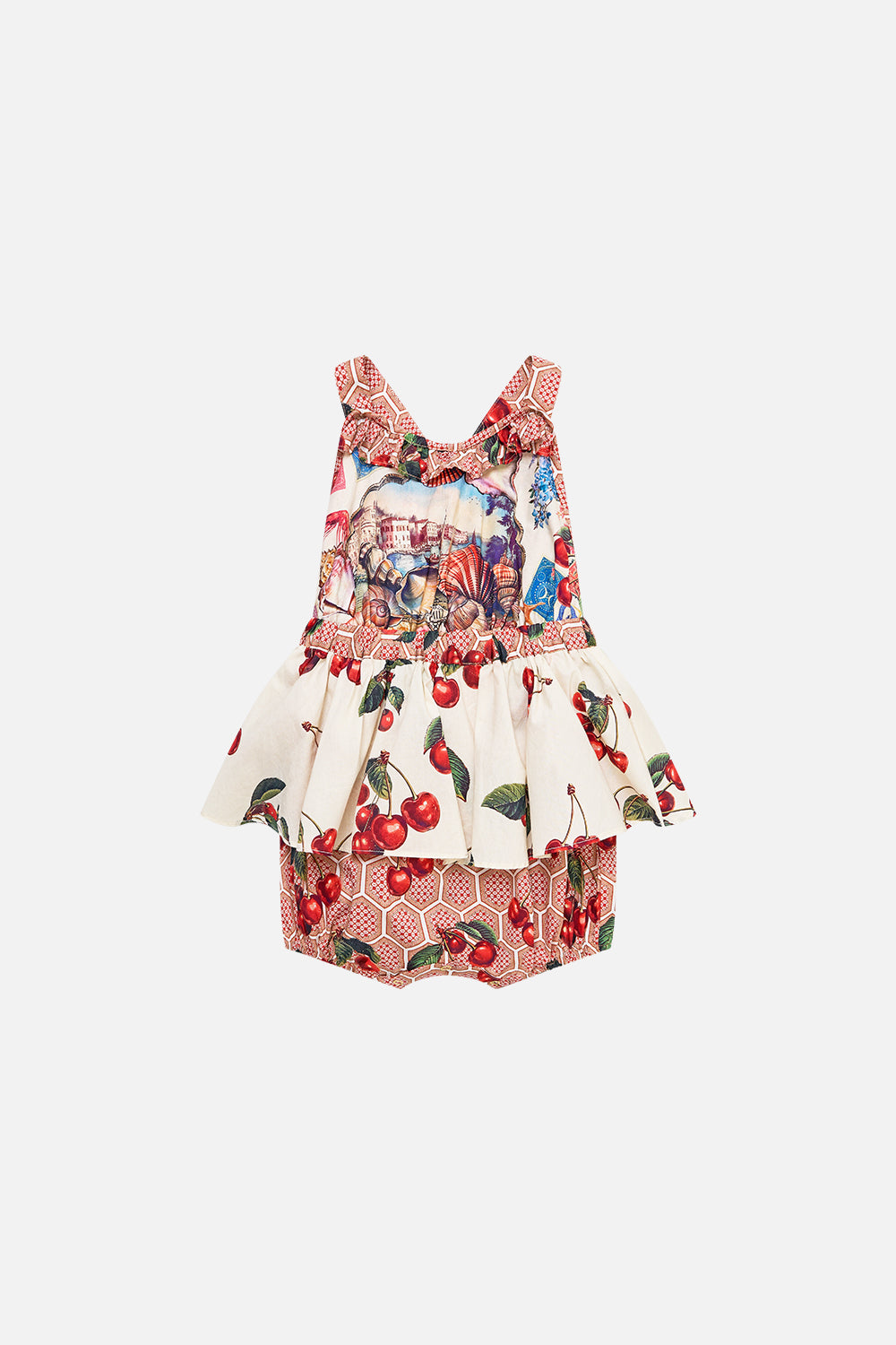 BABIES CROSS BACK JUMP DRESS WITH FRILL NECK NOTES FROM THE ROAD