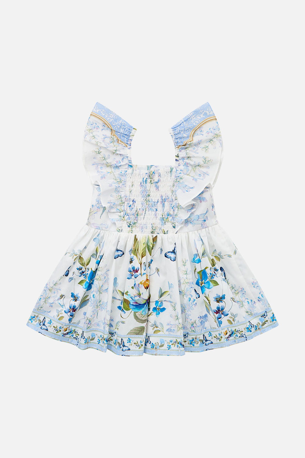 BABIES FLARED DRESS WITH FRILL SHOULDER BOTANICAL BALLADS