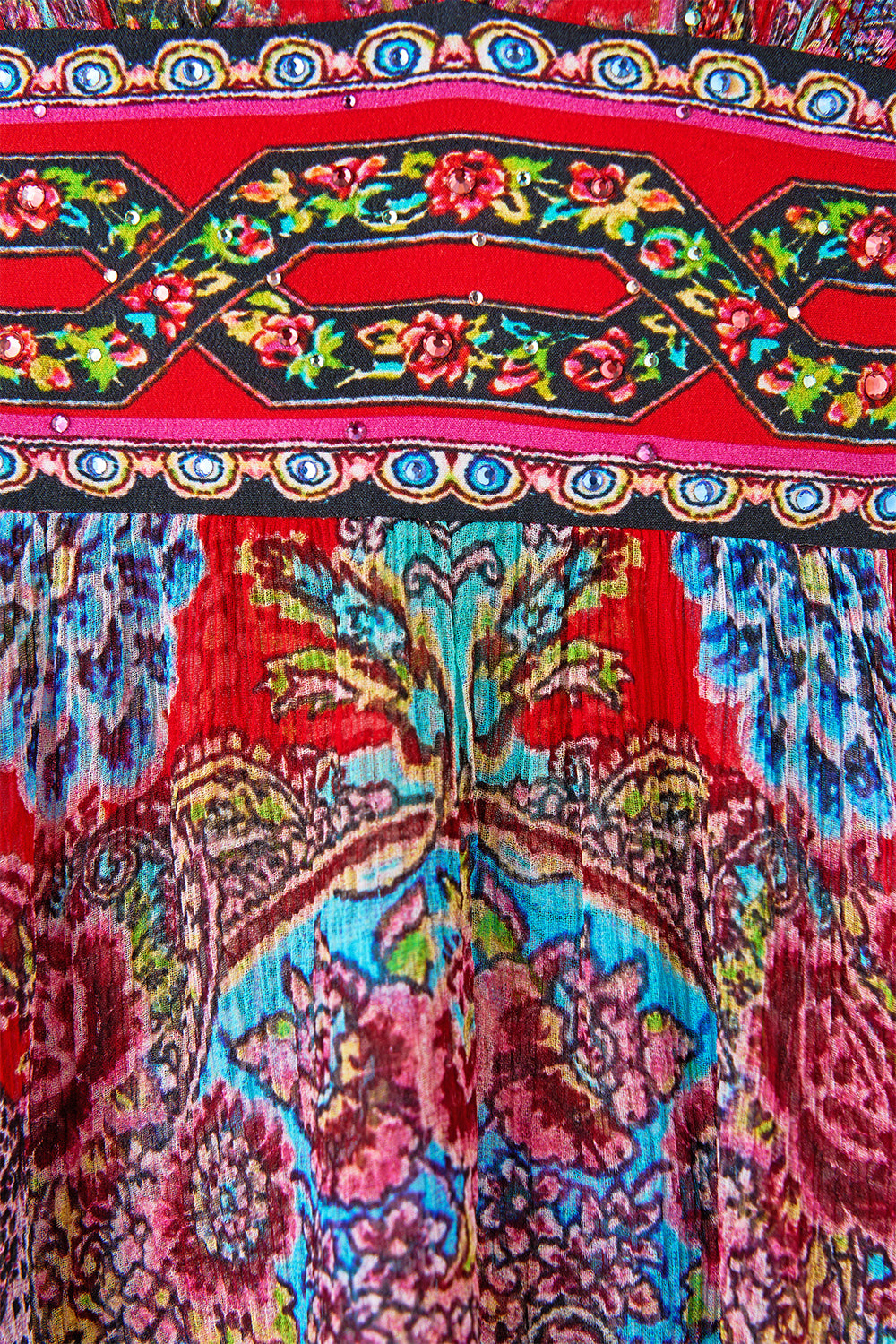 The CAMILLA SHORT DRESS WITH BLOUSON SLEEVE ARTISANS OF ANATOLIA