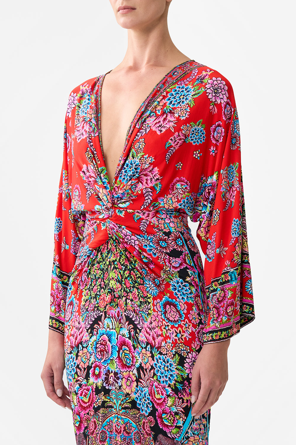 LONG SPLIT FRONT TWIST DRESS ARTISANS OF ANATOLIA