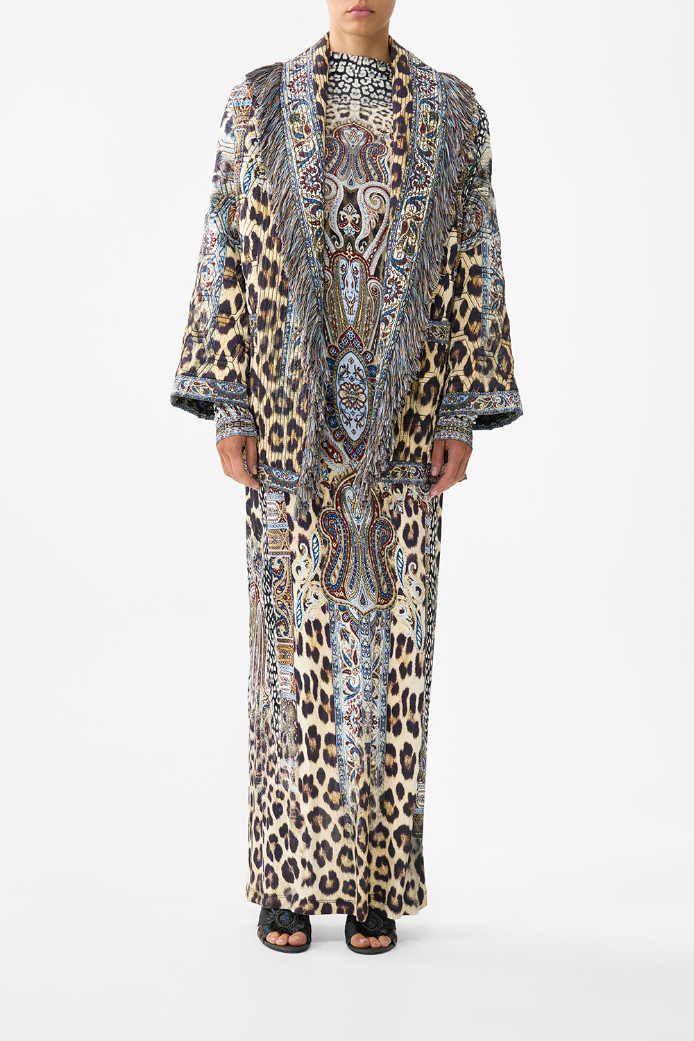 The CAMILLA QUILTED ROLL COLLAR COAT ISTANBUL ANIMALIAISTANBUL ANIMALIA
