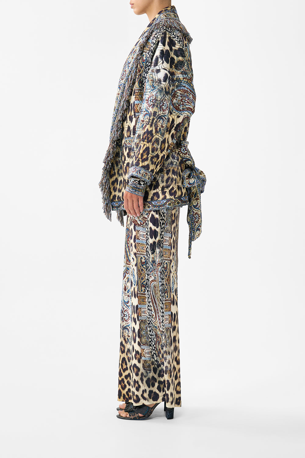 The CAMILLA QUILTED ROLL COLLAR COAT ISTANBUL ANIMALIA