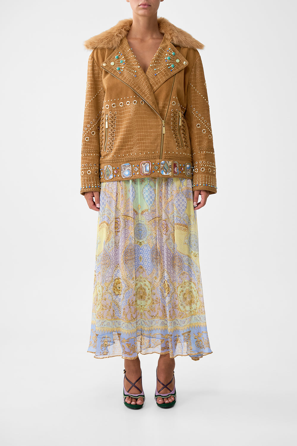 The CAMILLA OVERSIZED LEATHER BIKER JACKET EAST OF ISTANBUL