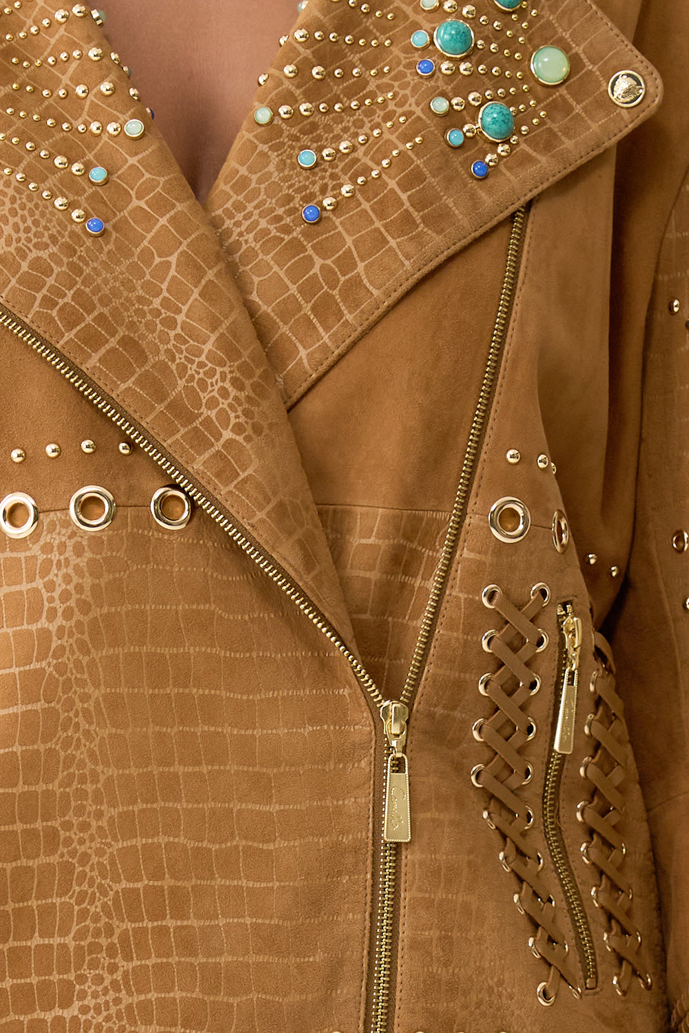 The CAMILLA OVERSIZED LEATHER BIKER JACKET EAST OF ISTANBUL