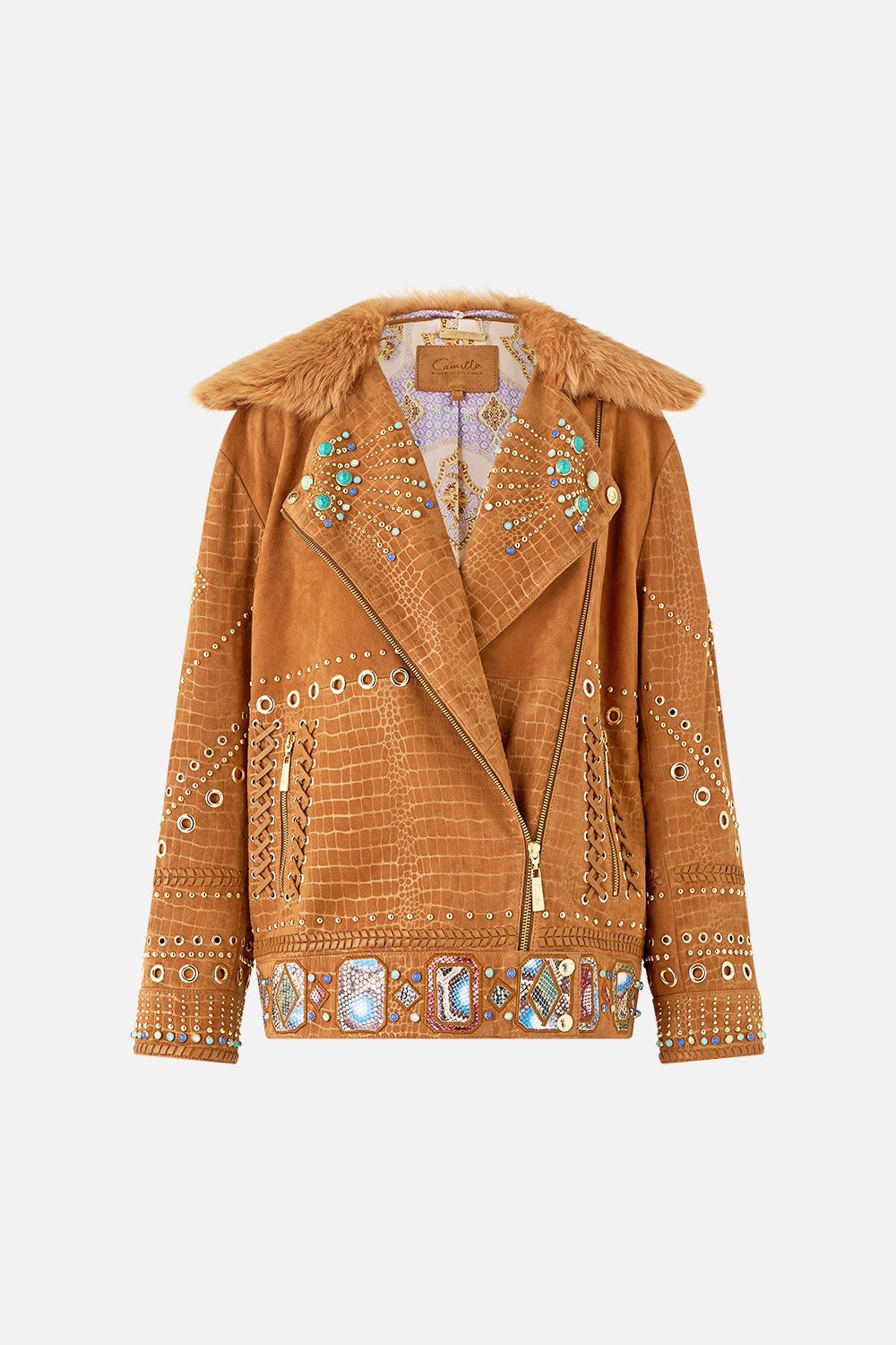 The CAMILLA OVERSIZED LEATHER BIKER JACKET EAST OF ISTANBUL