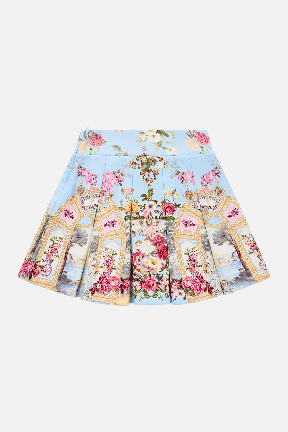 KIDS MINI SKIRT WITH BOX PLEATS TILED IN TIME
