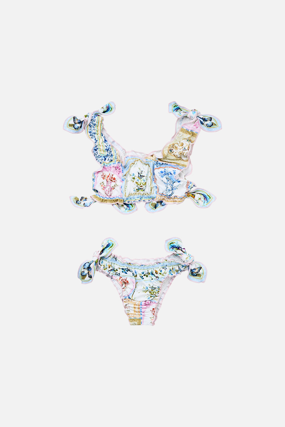 The CAMILLA KIDS BABYLOCKED BIKINI SET WITH TIE SIDE BOTANICAL BALLADSBOTANICAL BALLADS