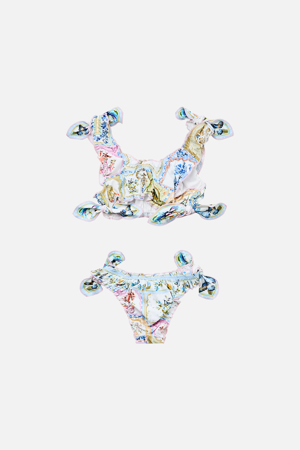 The CAMILLA KIDS BABYLOCKED BIKINI SET WITH TIE SIDE BOTANICAL BALLADS
