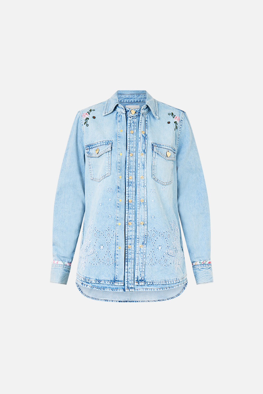 The CAMILLA SOPHY KITSCH STITCH RELAXED SHIRT DENIM