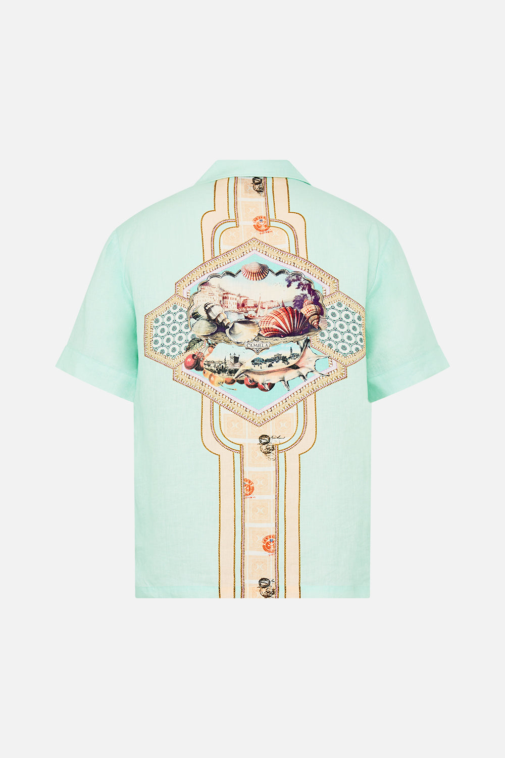 SHORT SLEEVE CABANA SHIRT WITH LOVE FROM TÜRKIYE