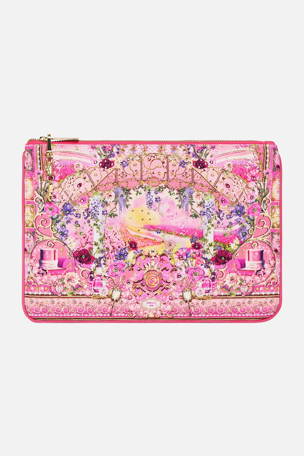 CAMILLA Small Canvas Clutch in Totally Ozmopolitan Print