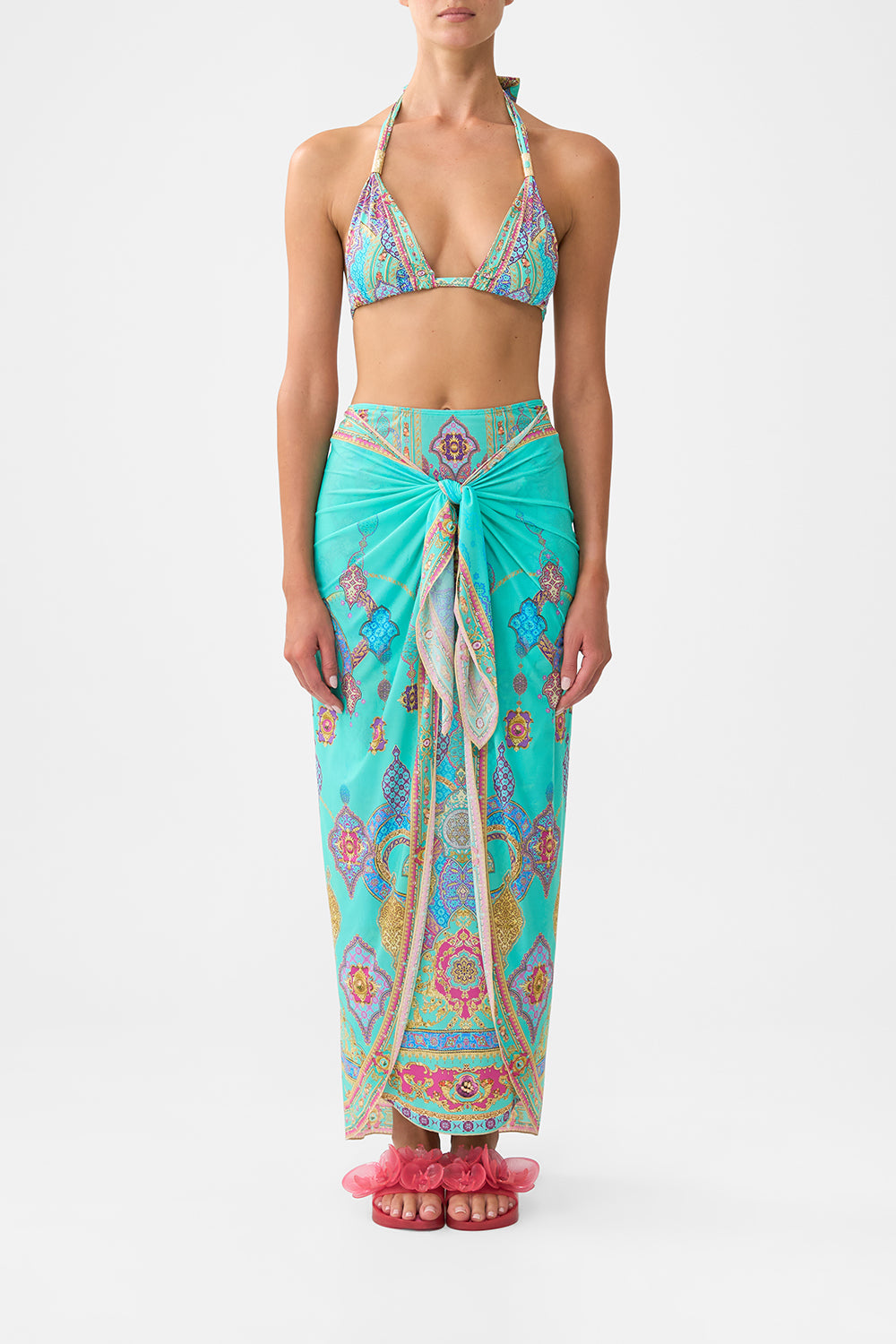 SOFT THICK TIE TRIANGLE BIKINI SET WITH TRIMS THE CONCUBINES CORRIDOR