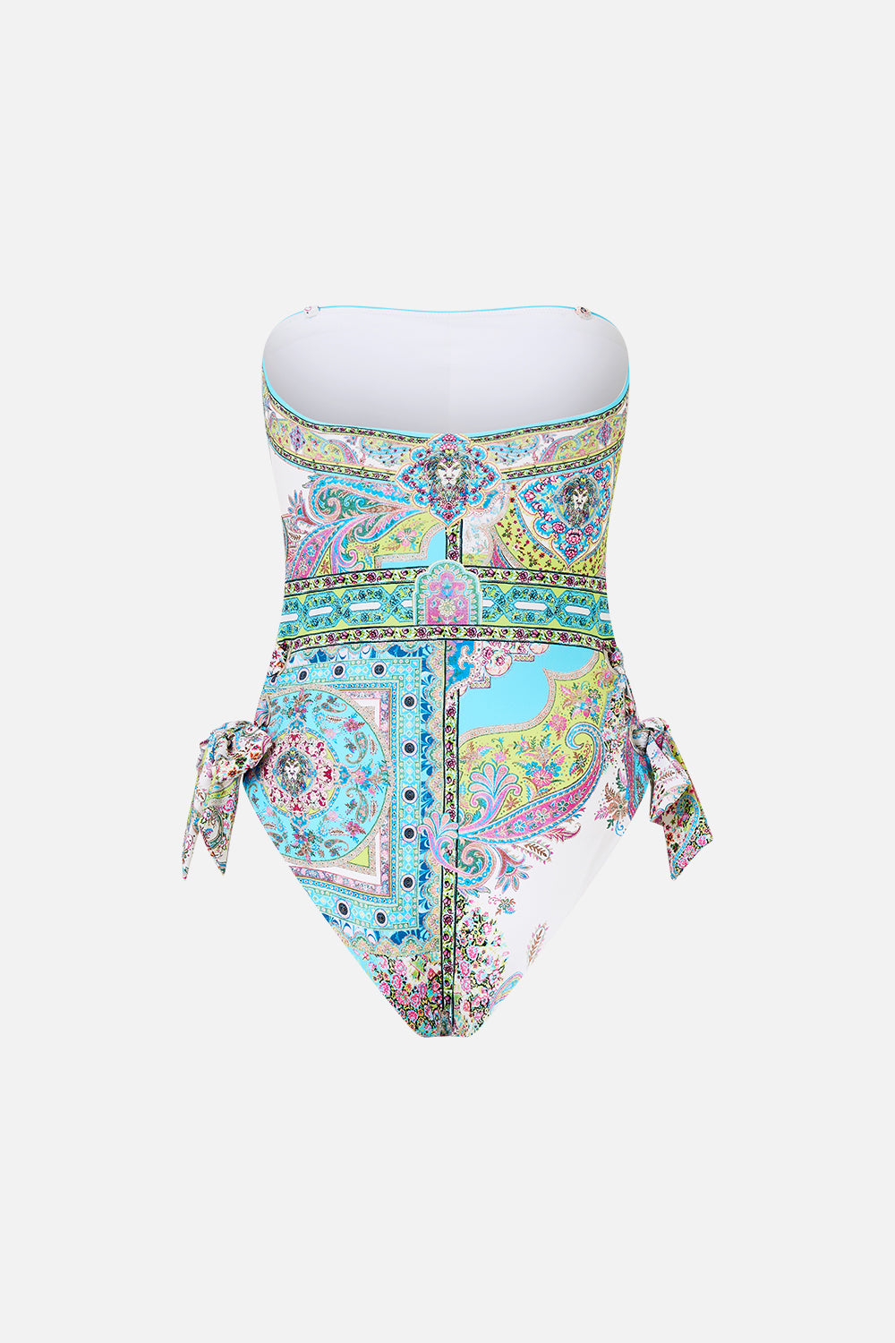 The CAMILLA BANDEAU ONE PIECE WITH EYELET TIE SIDES MAGIC CARPET RIDE