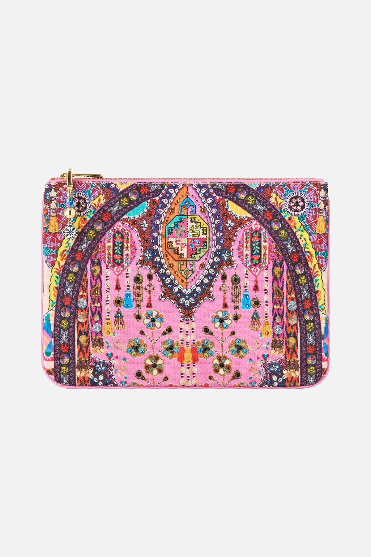 The CAMILLA SMALL CANVAS CLUTCH PATCHWORK PANORAMAPATCHWORK PANORAMA