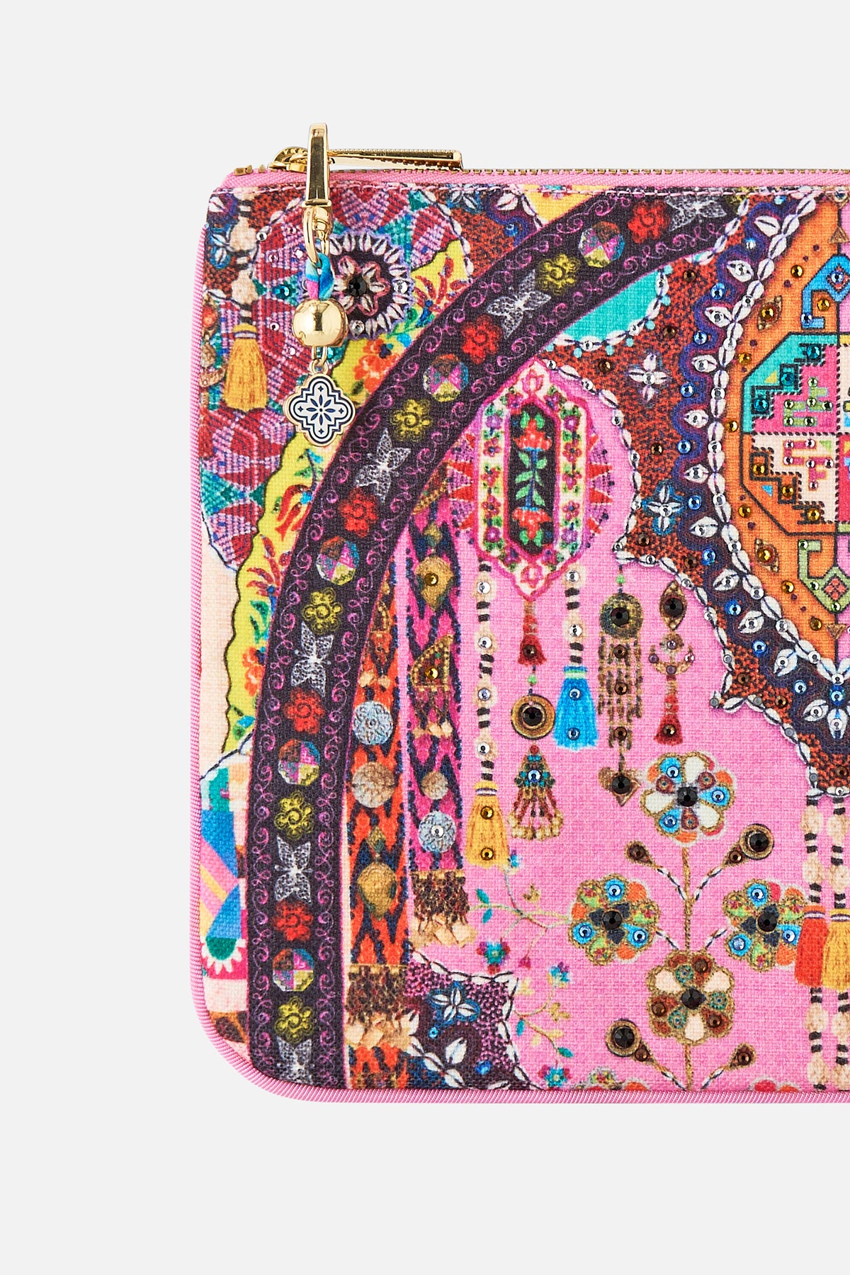 The CAMILLA SMALL CANVAS CLUTCH PATCHWORK PANORAMA