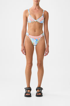 REGULAR BIKINI BOTTOM WITH RUCHED KNOT SIDES TOPKAPI POP