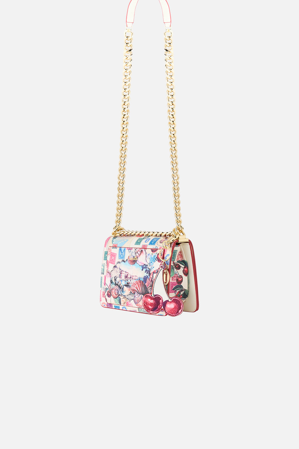 The CAMILLA CROSSBODY BOX BAG WITH CHAIN AND KEYRING NOTES FROM THE ROAD