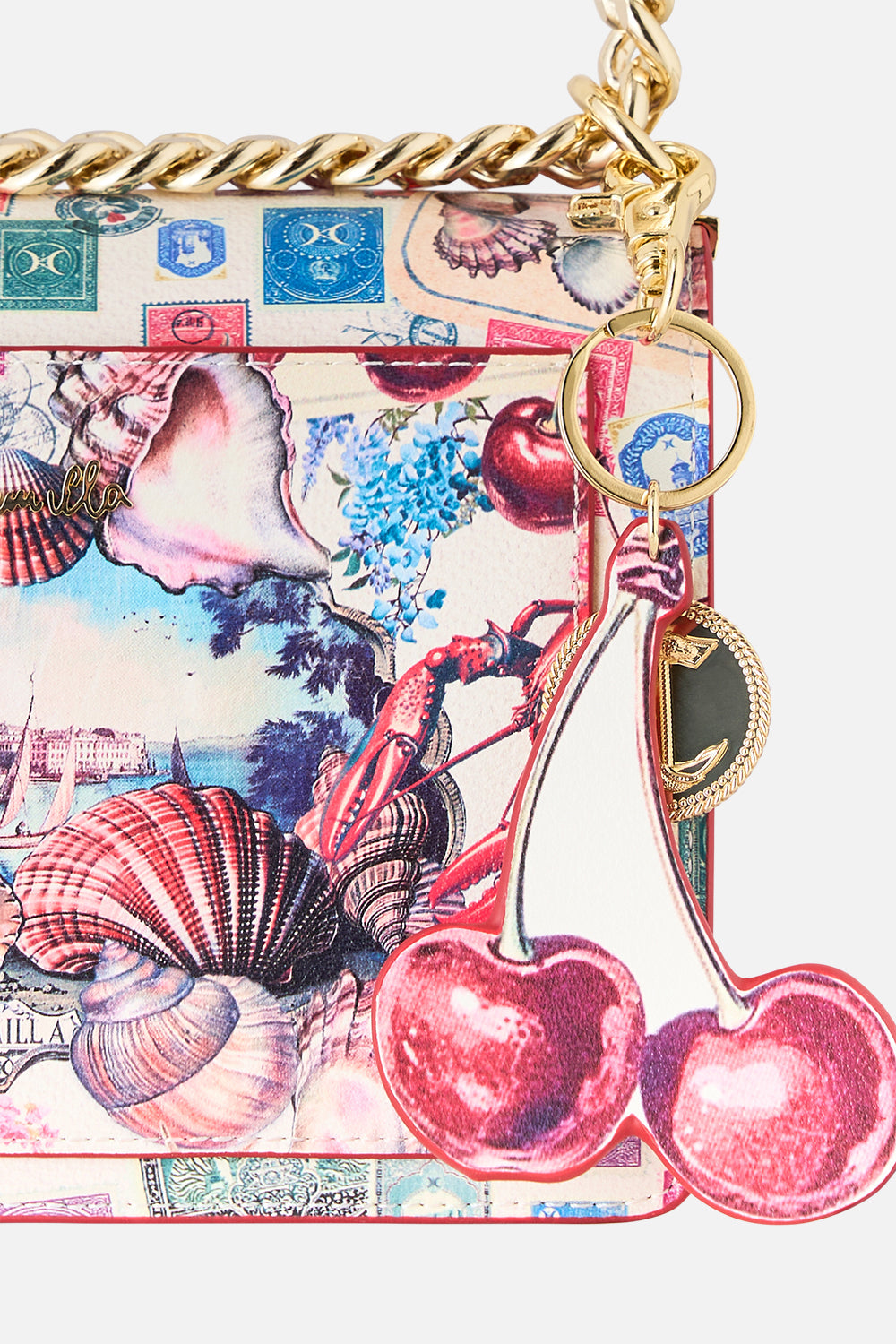 The CAMILLA CROSSBODY BOX BAG WITH CHAIN AND KEYRING NOTES FROM THE ROAD