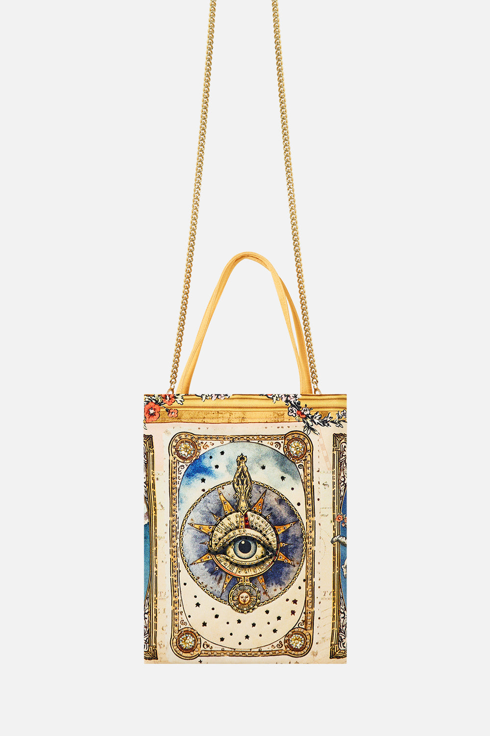 The CAMILLA EMBELLISHED MINI TOTE WITH CHAIN STRAP HOUSE OF HOROSCOPES