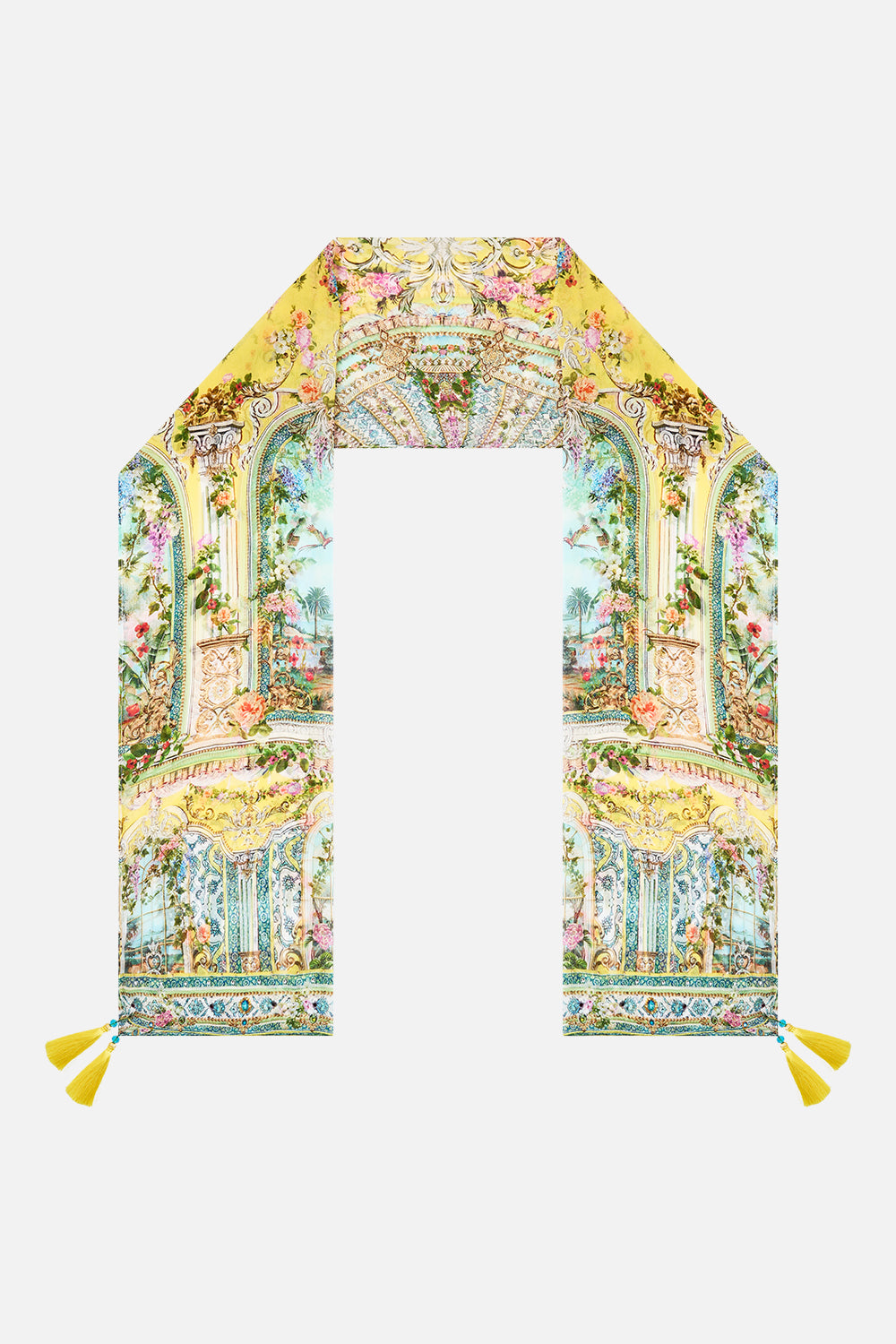LONG SILK CRINKLE CHIFFON SCARF TALES OF TOPKAPI PALACE