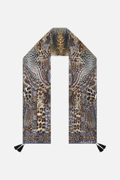 LONG SILK CRINKLE CHIFFON SCARF ISTANBUL ANIMALIA