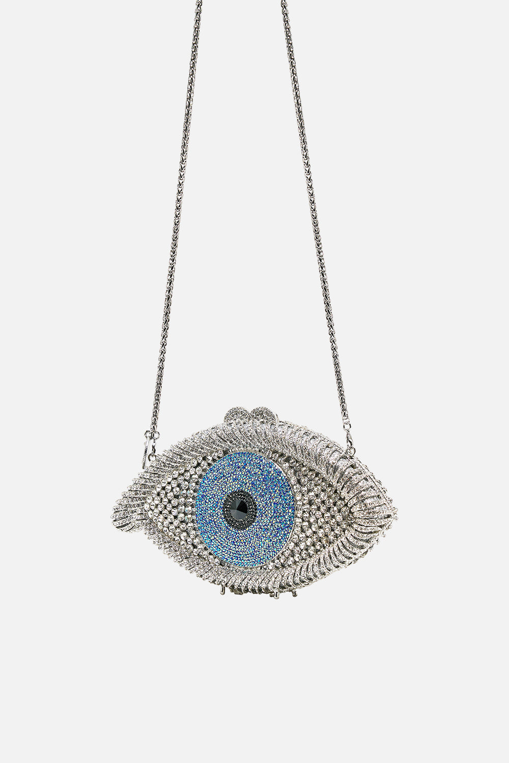 EMBELLISHED CRYSTAL EYE CLUTCH BAG CRYSTAL