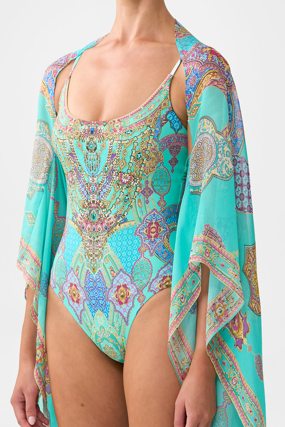 SILK CHIFFON SHRUG THE CONCUBINES CORRIDOR