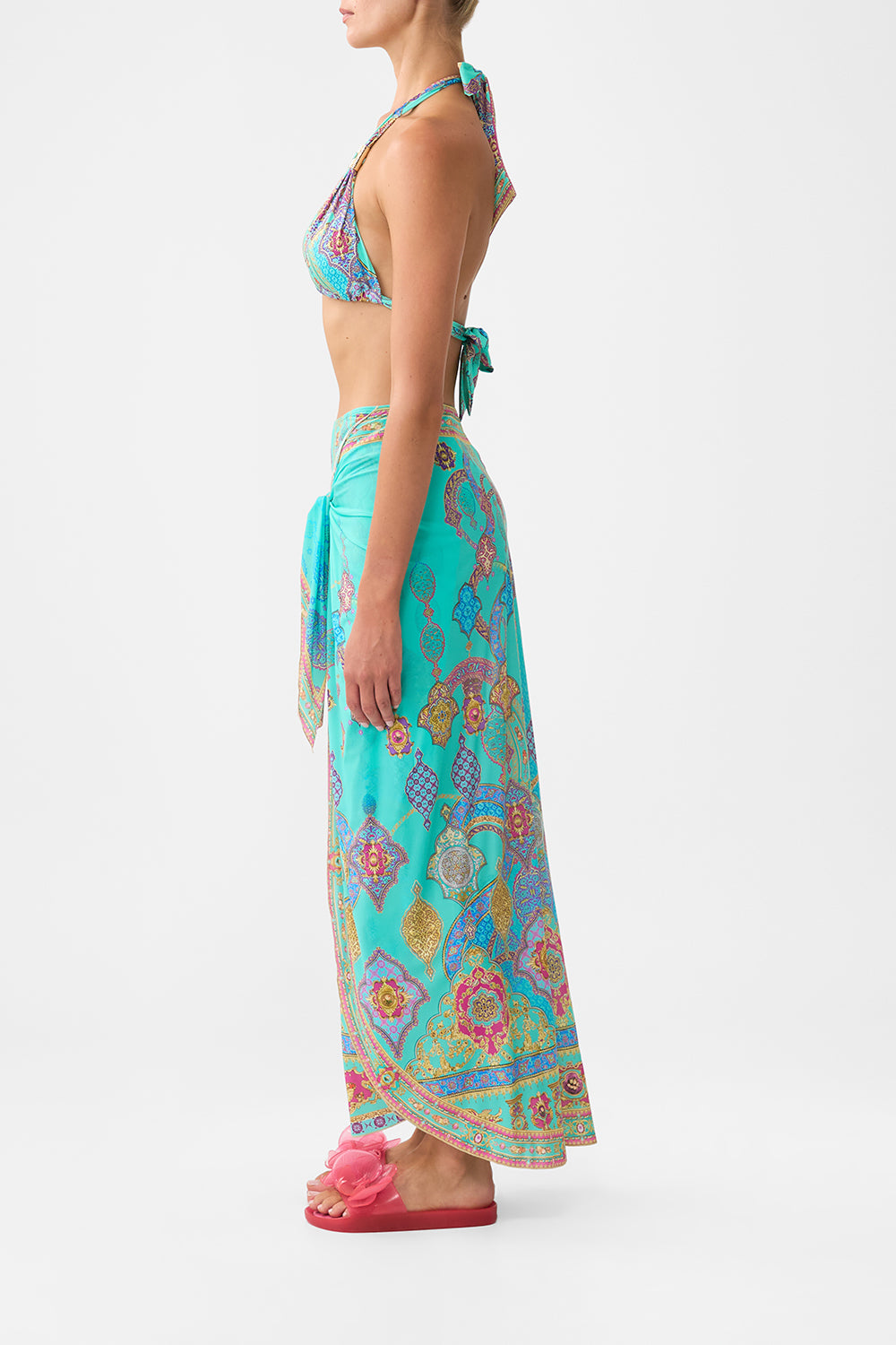 The CAMILLA LAYERED MAXI SARONG WITH TIE FRONT THE CONCUBINES CORRIDOR