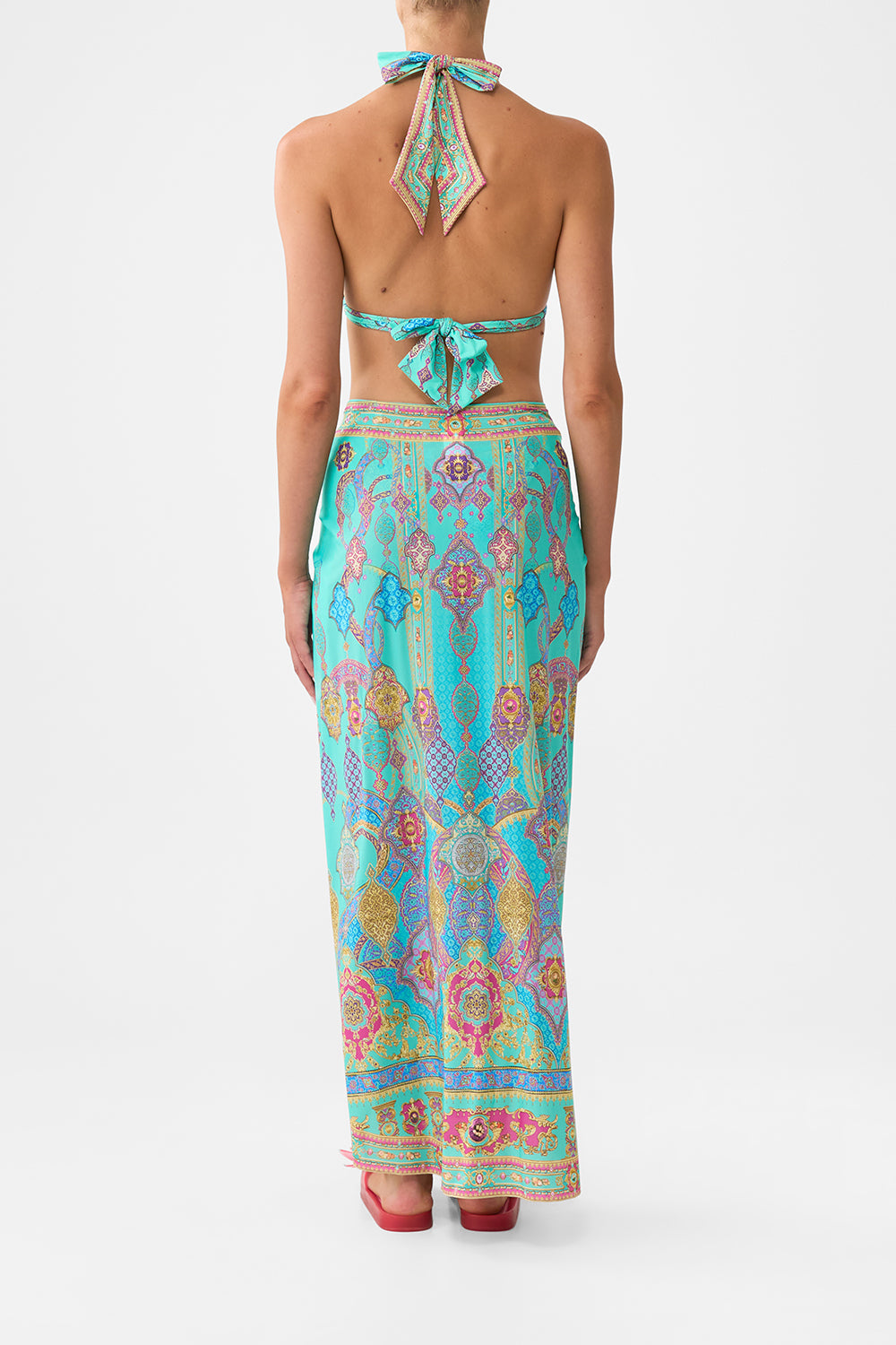 LAYERED MAXI SARONG WITH TIE FRONT THE CONCUBINES CORRIDOR