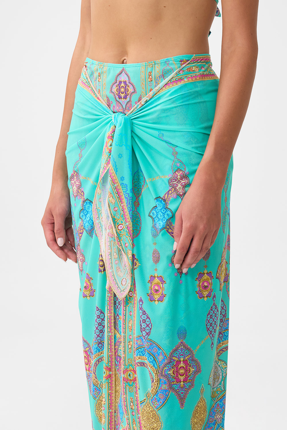 The CAMILLA LAYERED MAXI SARONG WITH TIE FRONT THE CONCUBINES CORRIDOR