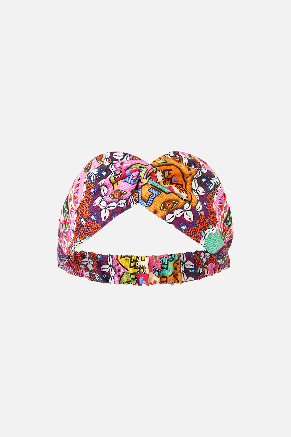 The CAMILLA WOVEN TWIST HEADBAND PATCHWORK PANORAMAPATCHWORK PANORAMA