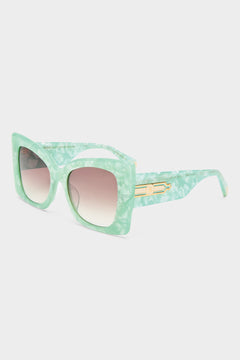 CAMILLA Where'S My Valet Sunglasses in Mint Marble / Solid Ivory Gold print