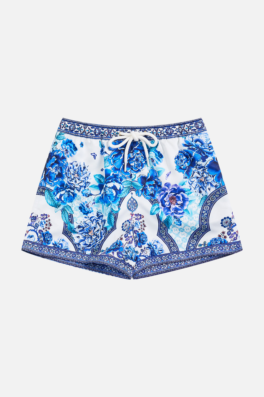 BOYS MID LENGTH BOARDSHORT W ELASTIC WAIST A CERAMIC GARDEN