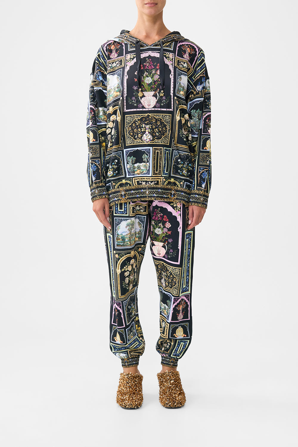 SILK HEM BAND BOYFRIEND HOODIE OTTOMAN ELEGANCE