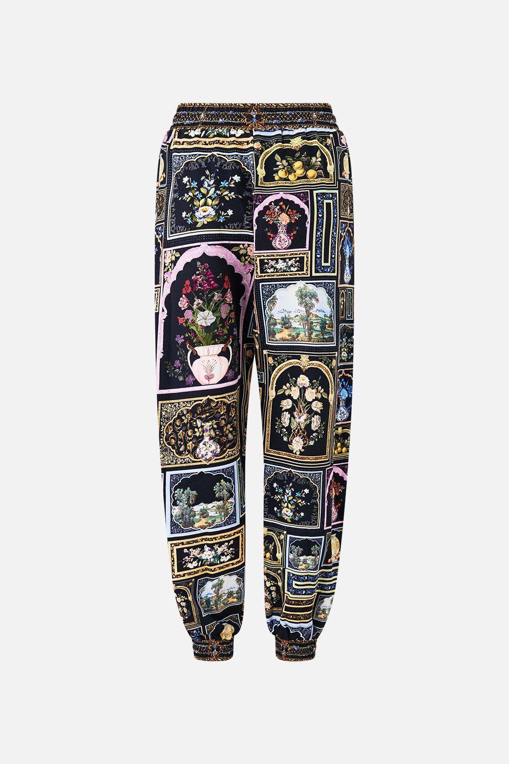 JERSEY TRACK PANT WITH SILK DETAILS OTTOMAN ELEGANCE