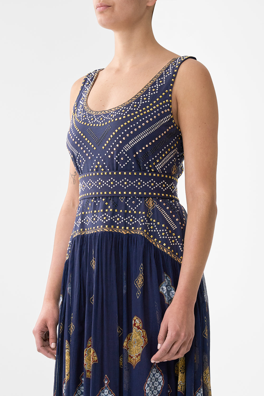 JERSEY TANK DRESS WITH CONTRAST SKIRT THE IMPERIAL GATE