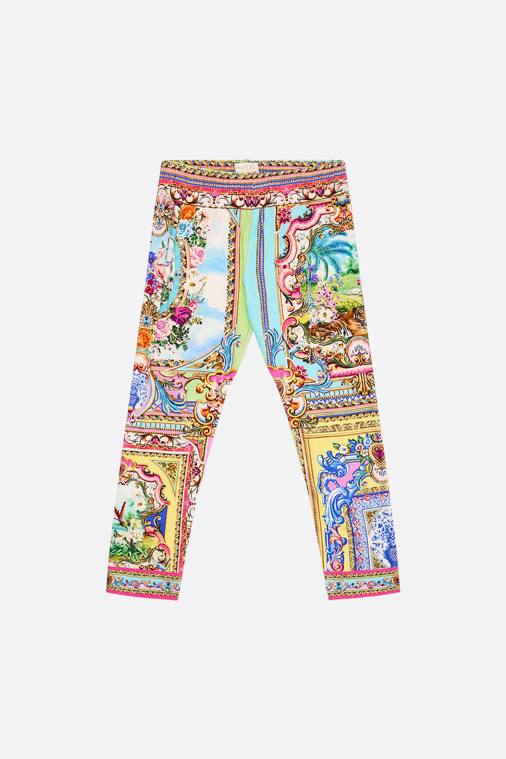 The CAMILLA Kids Leggings With Elastic Waist 4-10 in our Spirit Of Santa Maria print.