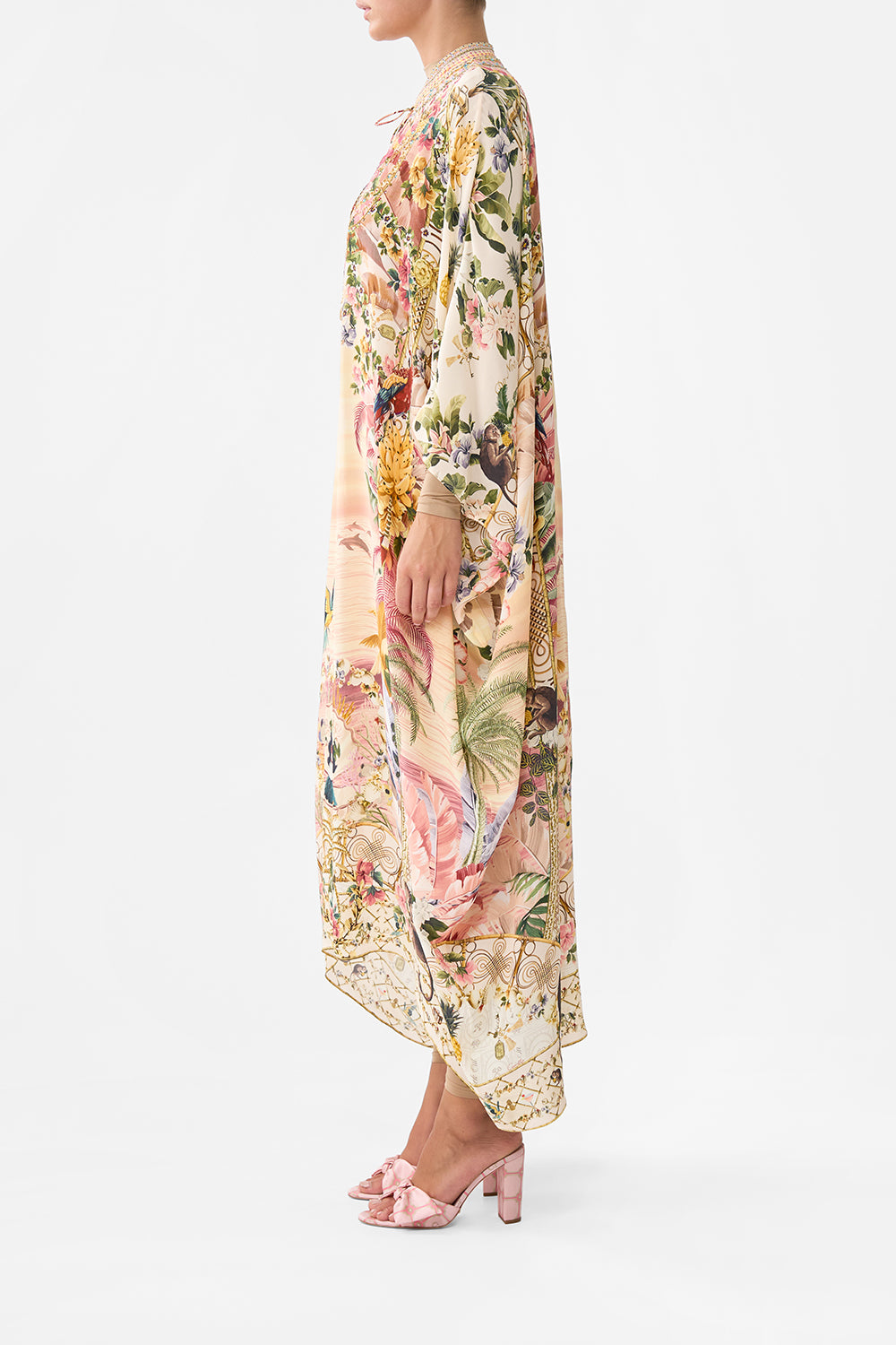 NECK TIE MAXI KAFTAN WELCOME TO THE WHITE LOTUS