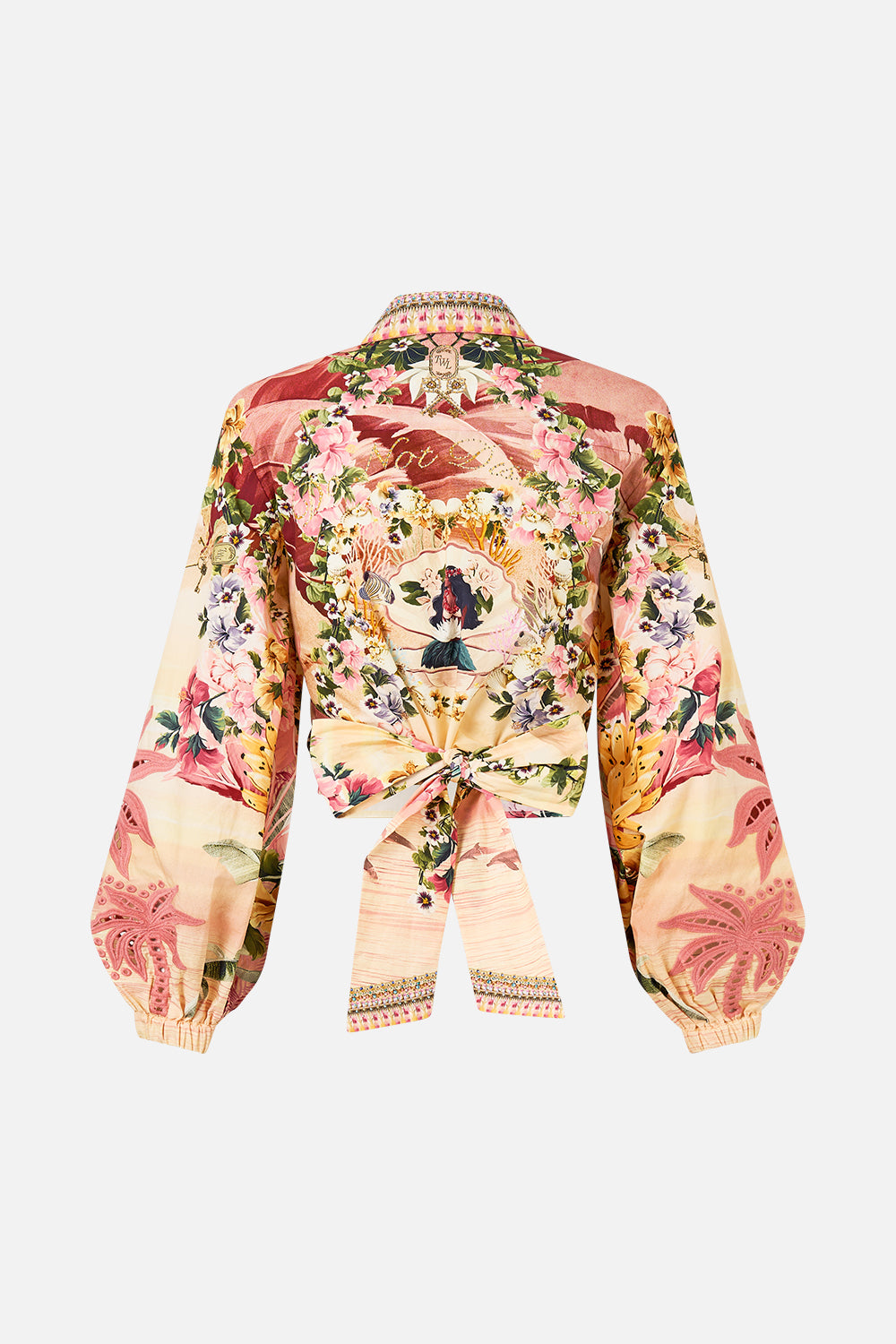 CROPPED WRAP SHIRT WELCOME TO THE WHITE LOTUS