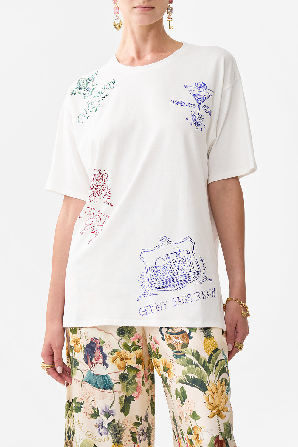 OVERSIZED BAND TEE WELCOME TO THE WHITE LOTUS