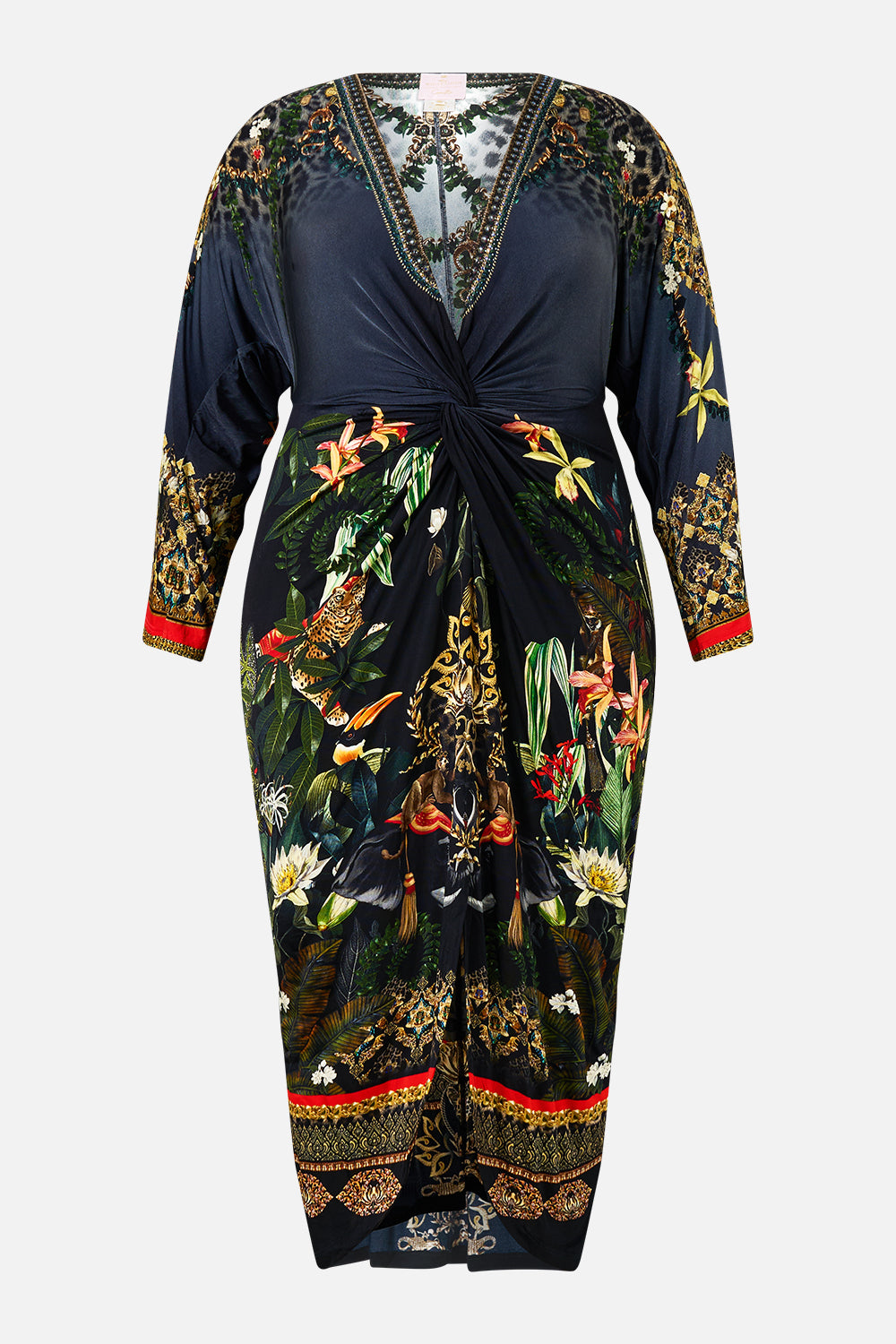 LONG SPLIT FRONT TWIST DRESS READY FOR MY WELCOME DRINK