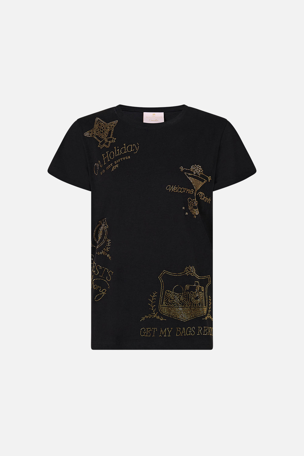 SLIM FIT ROUND NECK T-SHIRT READY FOR MY WELCOME DRINK