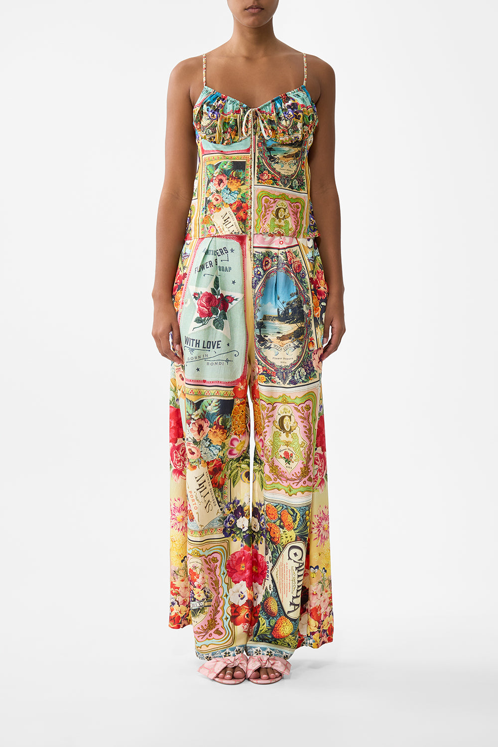 The CAMILLA Tuck Front Pant in our Soap Opera print.