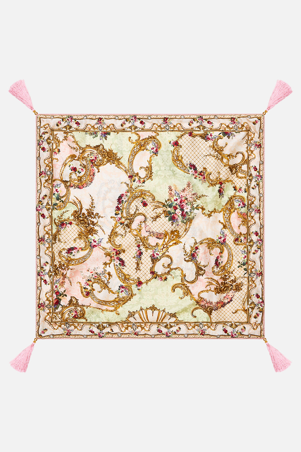 CAMILLA Large Square Cushion in The Queen’S Quarters print