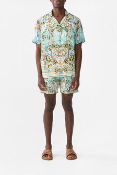 SHORT SLEEVE CAMP COLLARED SHIRT VENUS ON A VESPA