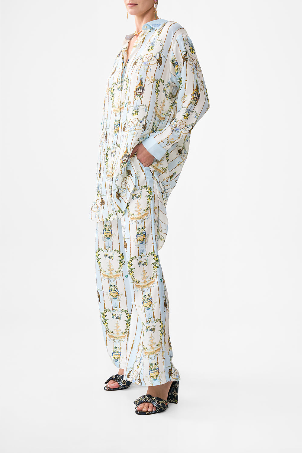The CAMILLA SHIRT TUNIC WITH SIDE BUTTONS VENUS ON A VESPA