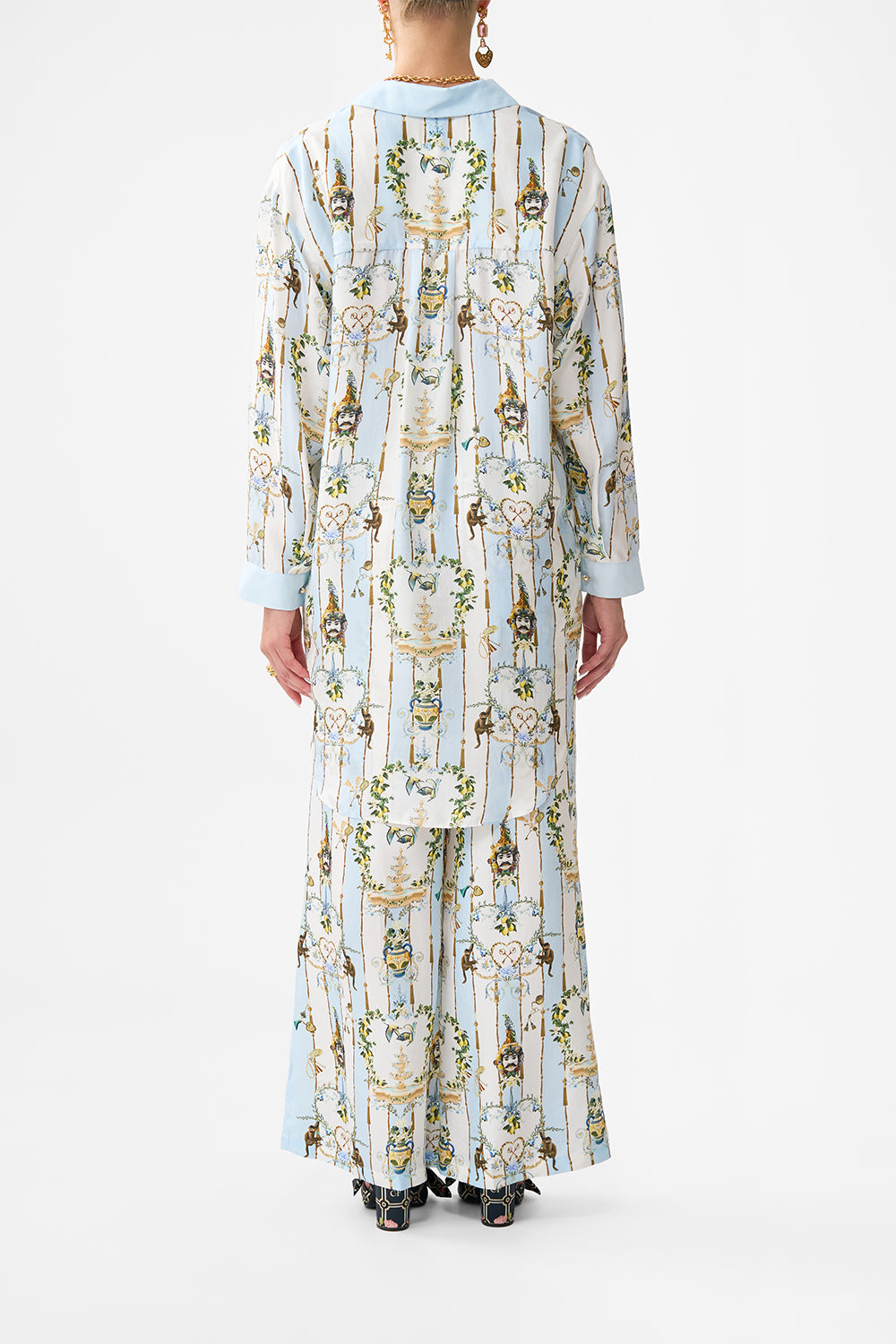 The CAMILLA SHIRT TUNIC WITH SIDE BUTTONS VENUS ON A VESPA