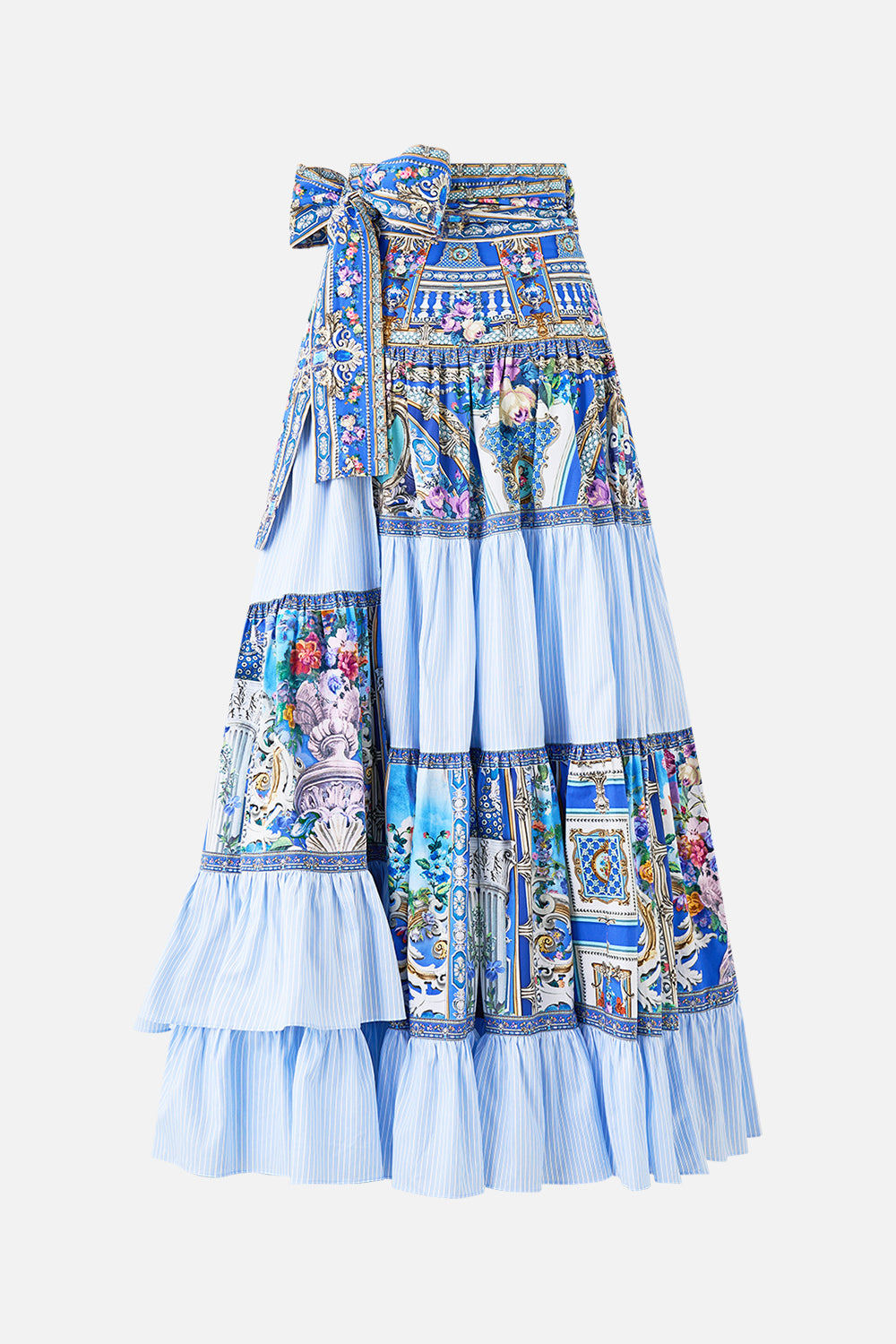 WRAP SKIRT WITH GATHERED PANELS OTTOMAN OPULENCE